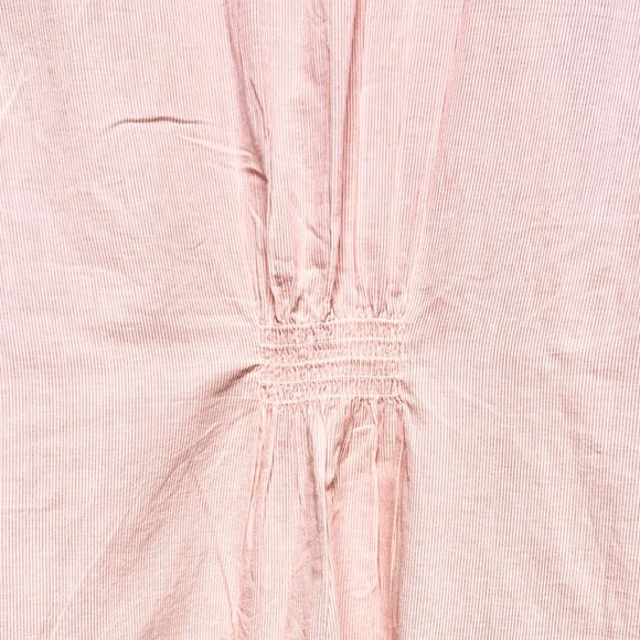 Elle Striped Ruffle Tuxedo Front Button Down Shirt Long Sleeve Size XL Coquette - Picture 4 of 12